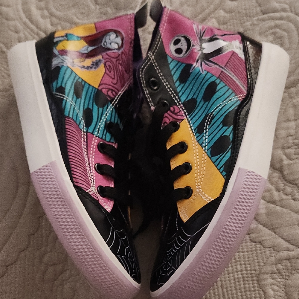 Colorful High-Top Sneakers with Character Design